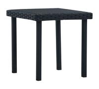 vidaXL Mesita de centro de jardín ratán sintético negro 40x40x40 cm