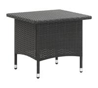 vidaXL Mesita de centro de ratán sintético negro 50x50x47 cm