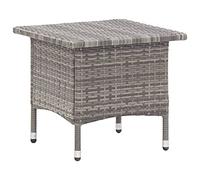 vidaXL Mesita de centro para patio bistró rectangular ratán sintético gris