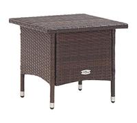 vidaXL Mesita de Centro Mesa de Patio Balcón Café Merienda Rectangular Mueble para Exterior Terraza Jardín Ratán Sintético Marrón