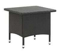 vidaXL Mesita de centro de ratán sintético 50x50x47 cm en color Negro/Gris/Marrón | estructura resistente ideal para salón dormitorio o estudio