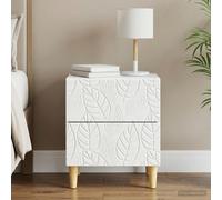 vidaXL Mesita de noche blanca, 43 x 34,5 x 48 cm, fabricada en material de madera
