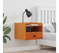 vidaXL Mesita de Noche con cajón 2 pcs Marrón cera 38 x 36 x 29,5 cm