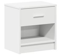 vidaXL Mesita de noche con cajón 39x28x41 cm Multicolor Blanco