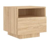 Vidaxl mesita de noche con luces led roble sonoma 40x39x37 cm