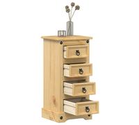 vidaXL Mesita de Noche Corona Madera Maciza de Pino 35x32,5x74 cm, mesita Auxiliar, Mesa Auxiliar, Soporte para teléfono
