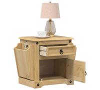 vidaXL Mesita de noche Corona madera maciza de pino 45x35x47,5 cm