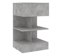 Vidaxl mesita de noche de aglomerado gris hormigón 40x35x65 cm