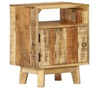 vidaXL Mesita de noche de madera de mango rugosa 40x30x50 cm