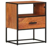 vidaXL Mesita de noche de madera maciza de acacia 40x30x50 cm