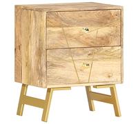vidaXL Mesita de Noche de Madera Maciza de Mango 40x30x50 cm