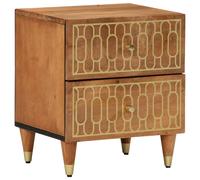 vidaXL Mesita de noche de madera maciza de mango 40x33x46 cm