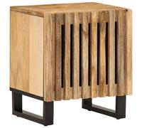 vidaXL Mesita de noche de madera maciza de mango rugosa 40x34x46 cm