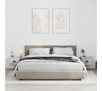 vidaXL Mesita de noche de pared 2 uds color gris hormigón 41,5x36x28cm