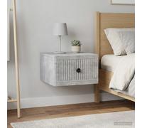 vidaXL Mesita de Noche de Pared 2 uds. Gris Hormigón 33 x 34,5 x 20 cm