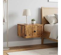 vidaXL Mesita de Noche de Pared 2 uds. Madera envejecida