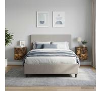 vidaXL Mesitas de noche de pared, 2 unidades, roble ahumado