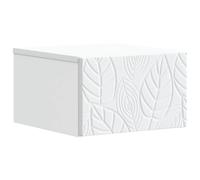 vidaXL Mesita de Noche de Pared Blanco 49 x 34,5 x 20 cm, Sala, Escritorio Compacto, Almacenamiento en Pared, Estante Flotante, mesita Funcional, Organizador Moderno