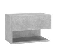 Vidaxl mesita de noche de pared color gris hormigón