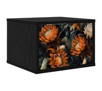 vidaXL Mesita de Noche de Pared LOCHEM Roble Negro 36 x 33 x 25 cm