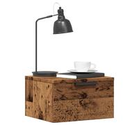 vidaXL Mesita de noche de pared madera envejecida 34x30x20 cm
