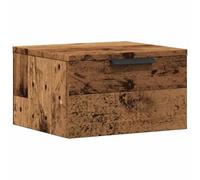 vidaXL Mesita de Noche de Pared Madera Envejecida 34x30x20 cm, mesita de Noche Flotante, mesilla de Noche, Armario, mesita de Noche
