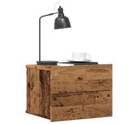 vidaXL Mesita de noche de pared madera envejecida 40x32x30 cm