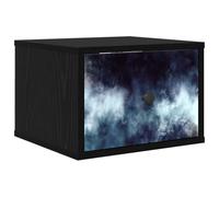 vidaXL Mesita de Noche de Pared RAALTE Roble Negro 36 x 33 x 25 cm