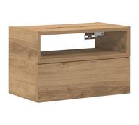 vidaXL Mesita de Noche de Pared Roble Artesano 45x26x28,5 cm, mesita de Noche Flotante, mesilla de Noche, Armario, mesita de Noche