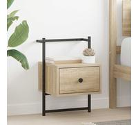 vidaXL Mesita de noche de pared roble Sonoma 35x30x51 cm