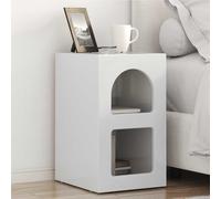 vidaXL Mesita de noche ELST, 2 unidades, blanco brillante, 29,5 x 33,5 x 50 cm