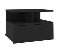 Vidaxl mesita de noche flotante madera de ingeniería negra 40x31x27 cm