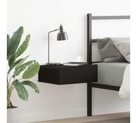 vidaXL Mesita de noche flotante roble negro 40x32x15 cm madera de ingeniería