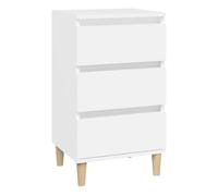 vidaXL Mesita de noche blanca de madera contrachapada 40x35x70 cm