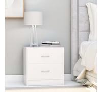 vidaXL Mesita de noche madera contrachapada blanco 40x30x40 cm