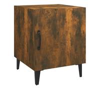 Vidaxl mesita de noche madera contrachapada color roble ahumado