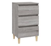 vidaXL Mesita de noche madera contrachapada gris Sonoma 40x35x70 cm con almacenamiento