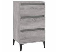 vidaXL Mesita de Noche Madera contrachapada Gris Sonoma 40x35x70 cm, mesilla de Noche, Mueble, Muebles de Dormitorio, mesita Auxiliar, Armario