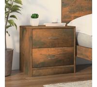 vidaXL Mesita de noche madera contrachapada roble ahumado 40x30x40 cm