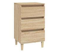 vidaXL Mesita de noche madera contrachapada con almacenamiento Roble Sonoma 40x35x70 cm