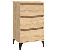 vidaXL Mesita de Noche Madera contrachapada Roble Sonoma 40x35x70 cm, mesilla de Noche, Mueble, Muebles de Dormitorio, mesita Auxiliar, Armario