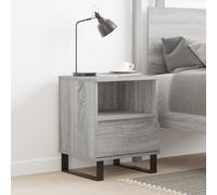 vidaXL Mesita de Noche Madera de ingeniería Gris Sonoma 40x35x50 cm, mesilla de Noche, mesita Auxiliar para Dormitorio, Muebles de Dormitorio