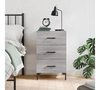 vidaXL Mesita de noche madera de ingeniería gris Sonoma 40x40x66 cm