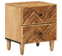 vidaXL Mesita de Noche Marrón 40 x 33,5 x 46 cm Madera de mango maciza