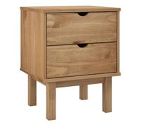 vidaXL Mesita de noche OTTA Madera maciza de pino 45x39x57 cm Marrón