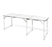 vidaXL Mesita Plegable Picnic Portátil Aluminio Mesa Camping Jardín Dimensiones 120 x 60 cm, 180 x 60 cm, 240 x 60 cm