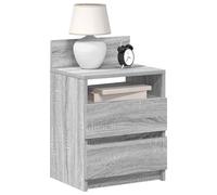 vidaXL Mesitas de noche 2 uds con 2 cajones gris Sonoma 40x33x60 cm