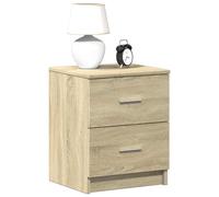 vidaXL Mesitas de noche 2 uds con 2 cajones roble Sonoma 40x36x50 cm