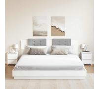 vidaXL 2X Mesitas de Noche Contrachapada Casa Decoración Diseño Estilo Habitación Dormitorio Mesa Mesilla Cama Cómoda Bricolaje 30x30x40cm Blanco