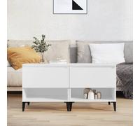 vidaXL Mesitas de noche 2 uds madera contrachapada blanco 50x46x50 cm